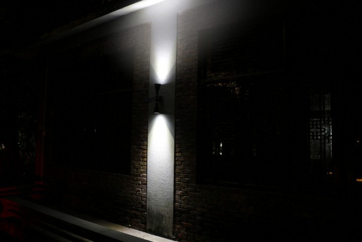 Double Lamp Solar  Spotlight LED  