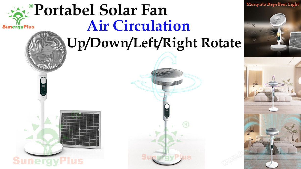 Portable Solar Air Circulation Fan SunergyPlus Solar The Fan Fresh The Air