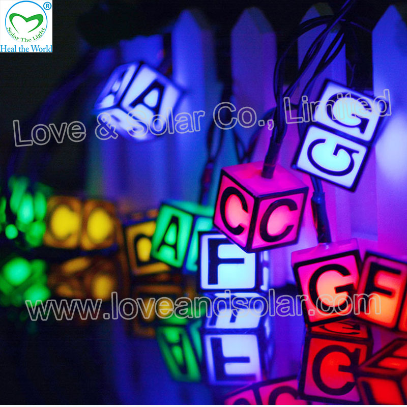 Alphabet Solar  Holiday  Decoration Light 