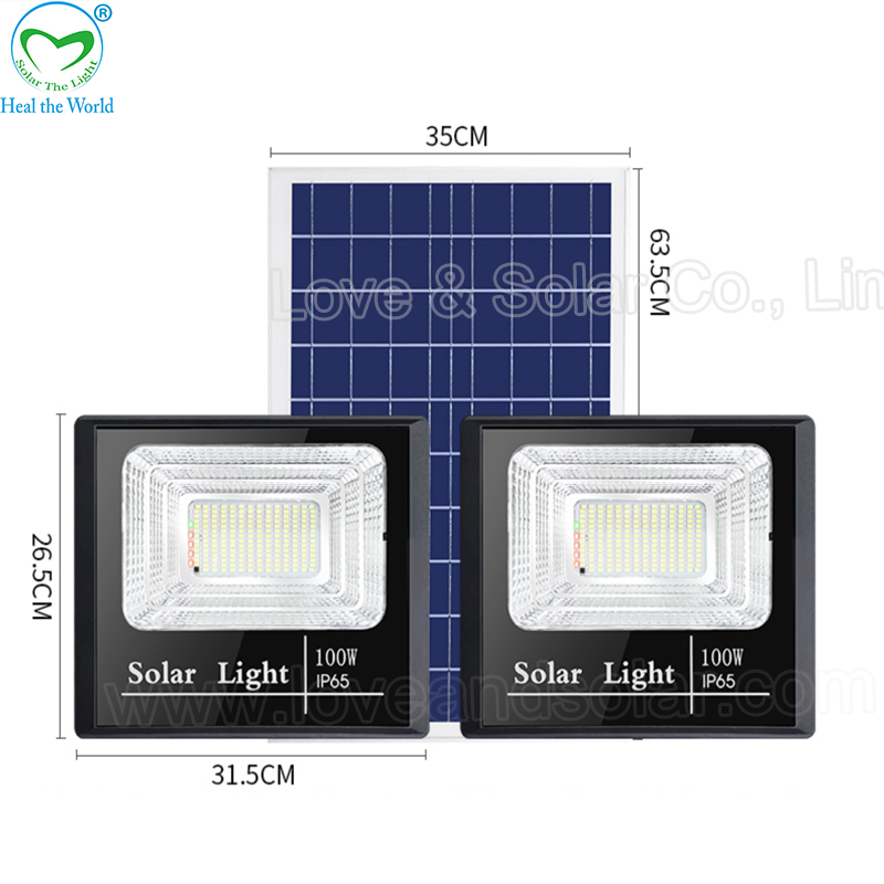 Twins Design Double Head Solar Flood Light