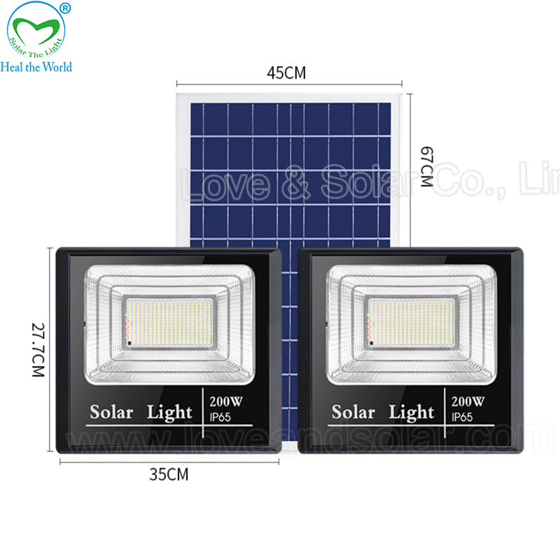 Twins Design Double Head Solar Flood Light