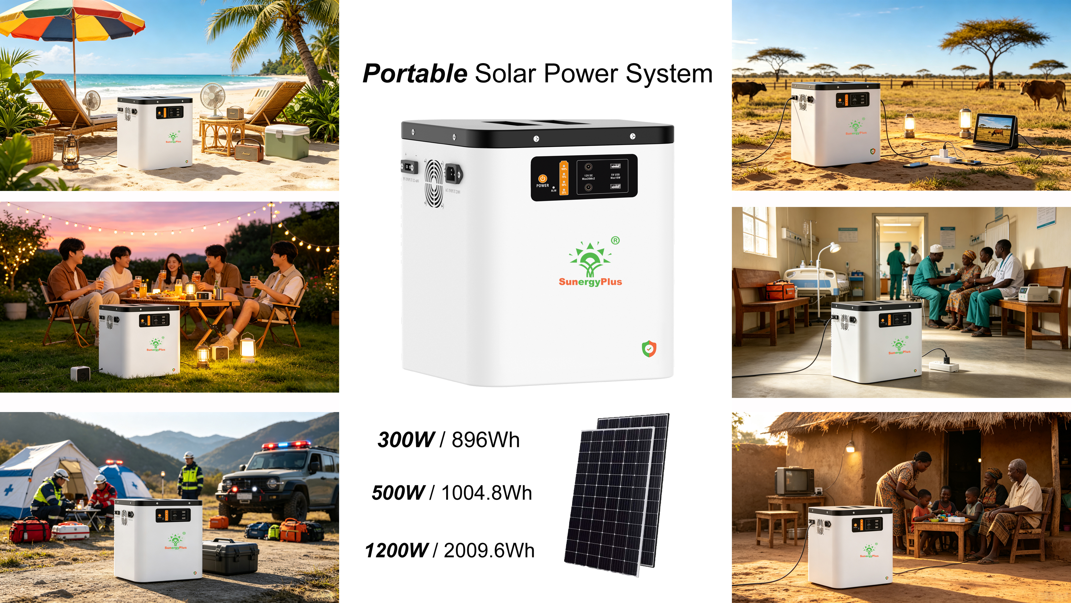 Portable All In One Solar Power System Off-Grid Solar Generator With UPS MPPT Lithium Battery